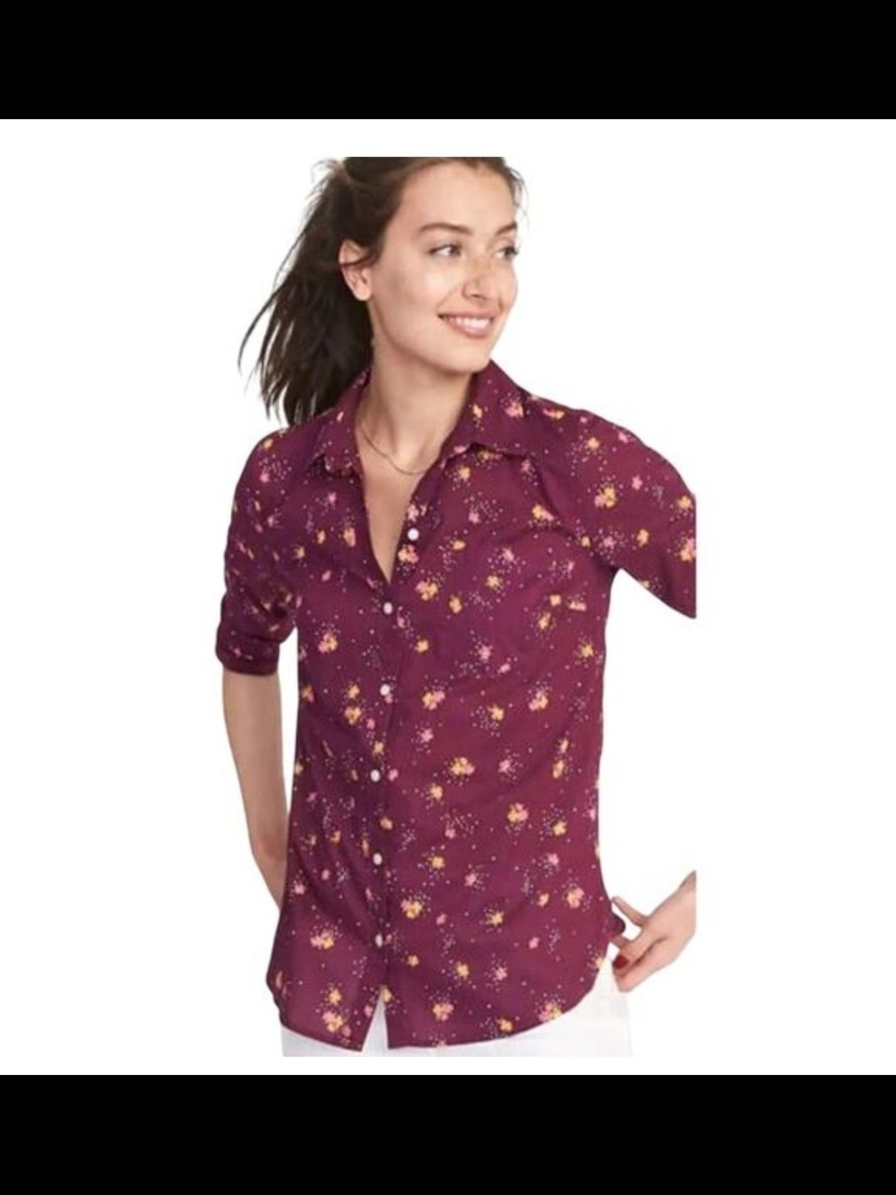 Old Navy Relaxed Printed Classic Shirt For Women XXL